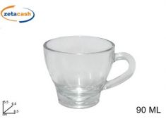 TAZZINE IN VETRO TRASPARENTE 3 PEZZI CON MANICO WELKHOME