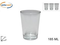 BICCHIERI IN VETRO TRASPARENTE 3 PEZZI WELKHOME