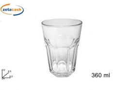 BICCHIERI IN VETRO TRASPARENTE 3 PEZZI 360ML