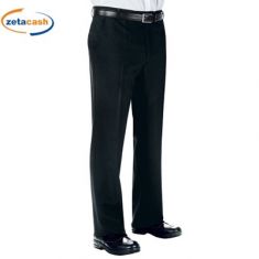 PANTALONE UOMO NERO SENZA PINCES NERO TAGLIA 50