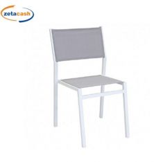 SEDIA AVANA ALLUMINIO TEXILENE BIANCA