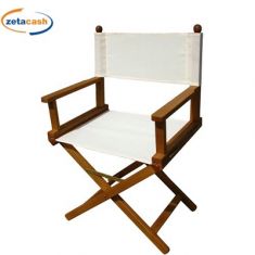 POLTRONA REGISTA TARANTINO CON BRACCIOLI ACACIA TESSUTO ECRU