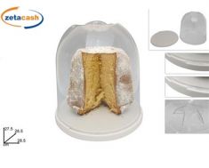 CONTENITORE IN PLASTICA PORTA PANETTONE D28XH28CM