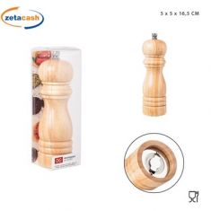 MACINA PEPE IN LEGNO NATURALE MACININO IN CERAMICA D5XH17CM