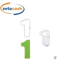 FORMINA PER BISCOTTI A FORMA DI N. 1 IN ACCIAIO