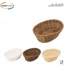 CESTO PANE OVALE IN PLASTICA 25 X 20 X H 8 CM