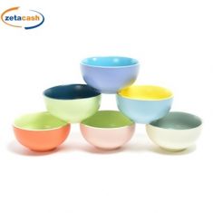 CIOTOLA IN CERAMICA COLORATA 550ML D14XH7CM COL ASS