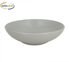PIATTI FONDI IN CERAMICA GRIGIO CHIARO DIAM 20 CM 6 PEZZI