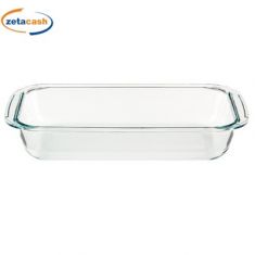 ROSTIERA OMEGA RETTANGOLARE IN VETRO TRASPARENTE 30X18XH5CM