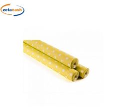 TOVAGLIA CARTA GOFFRATA POIS GIALLA 5 METRI