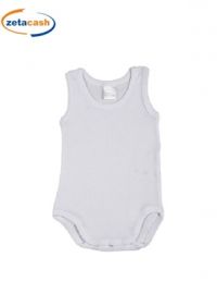 BODY NEONATO A SPALLA LARGA IN COTONE BIANCO TG 12 MESI