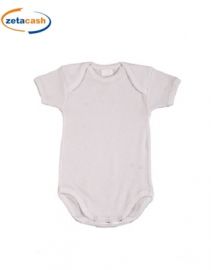 BODY NEONATO A MEZZA MANICA IN COTONE BIANCO TG 36 MESI