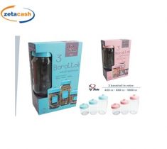 BARATTOLI 3 PZ SALVAFRESCHEZZA VETRO TRASP TAPPO PLAST 2ASS