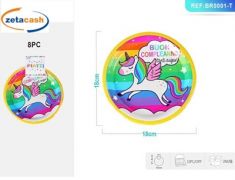 PIATTI CARTA MONOUSO 8 PEZZI FANTASIA UNICORNO 18CM