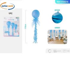 PALLONCINI LATTICE 2PEZZI CON TULLE BLU E DECORAZ SPIRALE