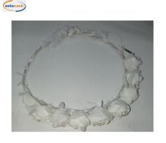 CERCHIETTO FIORI BIANCHI D19CM