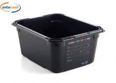 CONTENITORE PER ALIMENTI IN ABS NERO GN 1/2 150mm