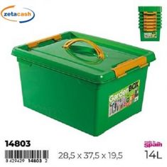 CONTENITORE GARDEN BOX IN PLASTICA VERDE 14LT