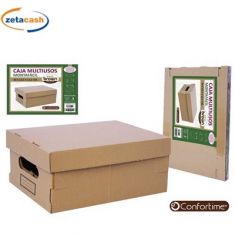 CONTENITORE IN CART MULTIUSO MARRONE 30X22.5XH12.5 CM