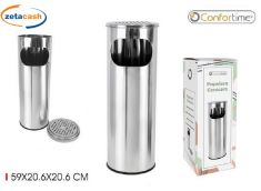 BIDONE POSACENERE ACCIAIO