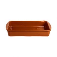 PIROFILA RETTANGOLARE CON MANICI IN TERRACOTTA CM 26X19