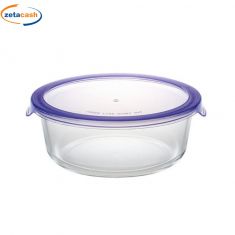 CONTENITORE IN VETRO TONDO CON COPERCHIO 0,6 L