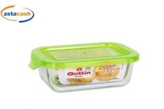 CONTENITORE IN VETRO TRASPARENTE CON TAPPO PLASTICA VERDE