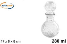 BOTTIGLIA PER LIQUORI IN VETRO DECORATO CINDY 280 ML