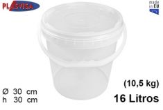 SECCHIO IN PLASTICA CON COPERCHIO 16 LITRI DIAM 30 CM