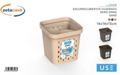 SCOLAPOSATE QUADRATO PLASTICA SAND 13X13XH13 CM