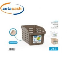 CONTENITORE IN PLASTICA CON 2 RUOTE CM 30X20X18