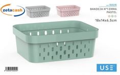 CONTENITORE PORTA OGGETTI N°1 18x14 CM COL PAST ASS