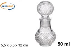 BOTTIGLIA PER LIQUORI IN VETRO DECORATO LAGOS 50 ML