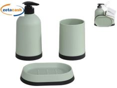 SET 3 PZ DA BAGNO CLASSICO VERDE