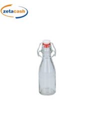 BOTTIGLIA IN VETRO TRASPARENTE LISCIO 150 ML TAPPO MECCANICO