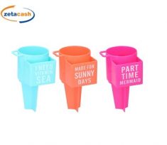 BICCHIERE ORGANIZER DA SPIAGGIA COLORI ASSORTITI