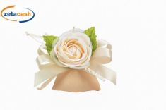 FIORE BOCCIOLO 6 PEZZI CON SACCHETTO PORTACONFETTI CIPRIA