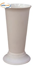 INNA-Glas Vaso da Piante Bianco, 23,5cm, 20cm - portavaso/Cachepot