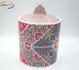 Biscottiera In Ceramica Blue Sky Limone - 8x8x9,75 Pollici - Multicolore