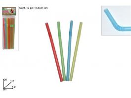 Cannucce Riccioline Colorate – 12 Pezzi Riutilizzabili Con Spazzola – Divertenti Per Feste, Bambini E Adulti - 2