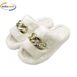 Inblu Pantofole Cozy Aperte pelliccetta, Donna, Naturale, 36 EU