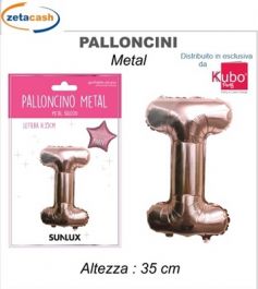 Palloncino In Foil Mylar Rosa Gold Con Nome BIANCA - 35 Cm - Per Compleanni E Feste